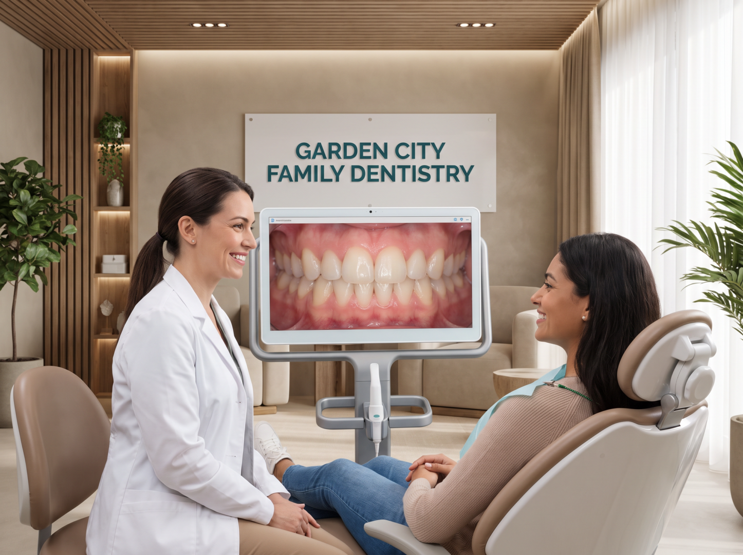 Digital imaging during a professional dental exam