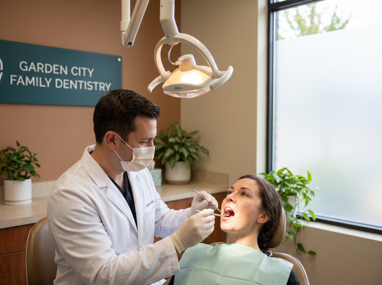 Visual dental exam at Garden City Family Dentistry